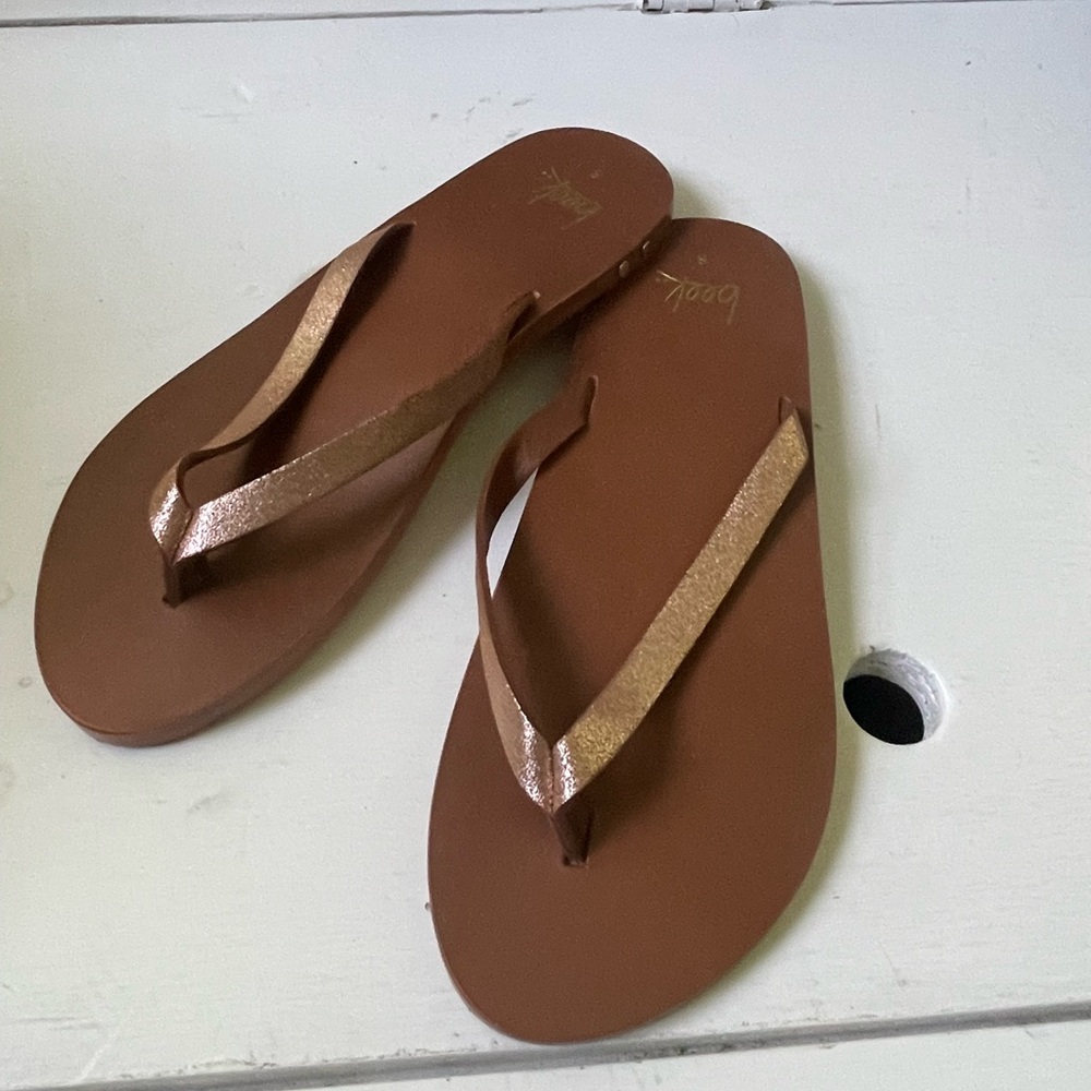Beek Gold and Brown Sandals Minimalist Design